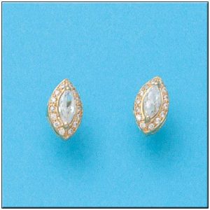 Pendientes oro 18kl circonitas