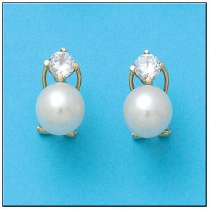 Pendientes oro 18kl perlas cultivadas