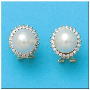 Pendientes oro 18kl perlas japonesas
