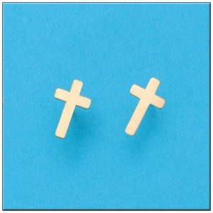 Pendientes oro 18kl cruz
