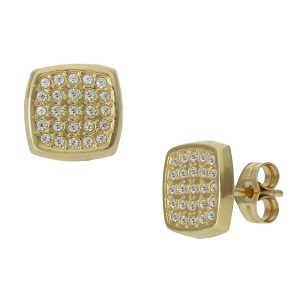 Pendientes oro 18kl cuadrados – 8x8mm