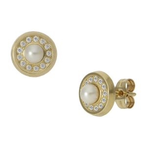 Pendientes oro 18kl perlas – 8mm