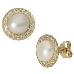Pendientes oro 18kl perlas – 11mm