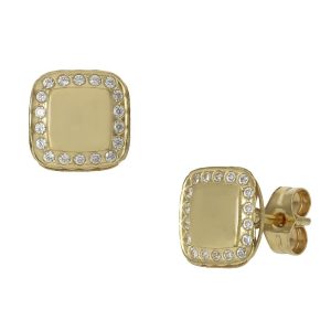 Pendientes oro 18kl cuadrados – 8x8mm