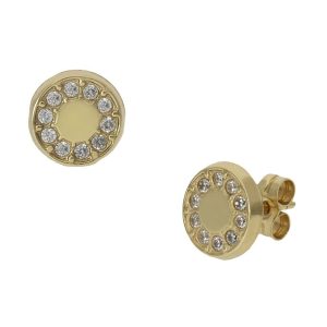 Pendientes oro 18kl redondos – 8mm