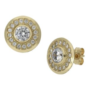 Pendientes oro 18kl redondos – 11mm