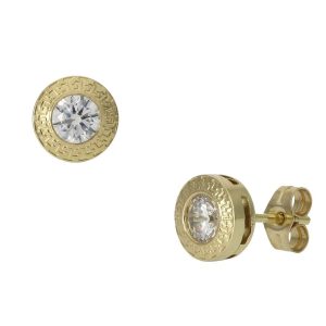 Pendientes oro 18kl chaton – 7.5mm