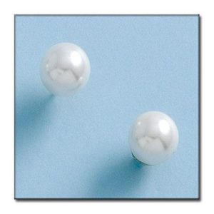 Pendientes oro 18kl perlas shell – 8mm