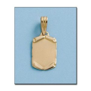 Placa oro 18kl pergamino liso – 12x18mm