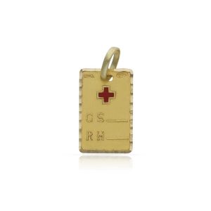 Placa oro 18kl grupo sanguineo – 10x16mm