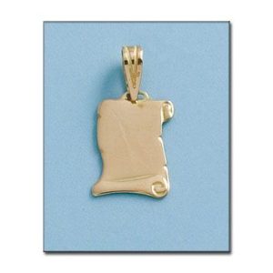 Placa oro 18kl pergamino lisa – 12x16mm