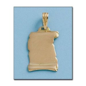 Placa oro 18kl pergamino lisa – 16x23mm