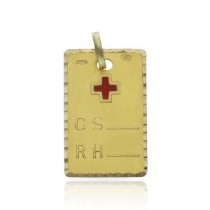 Placas oro 18kl grupo sanguineo – 16x25mm