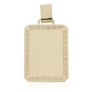 Placa oro 18kl greca – 23x32mm