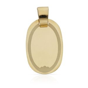 Placa oro 18kl oval – 20x32mm