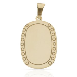 Placa oro 18kl  circulos – 23x32mm