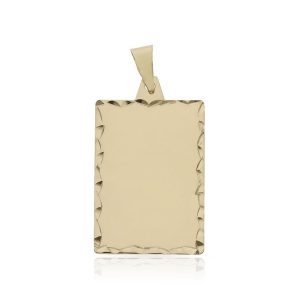 Placa oro 18kl tallada – 21.5mmx30mm
