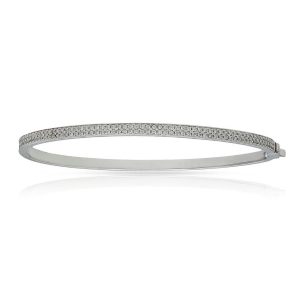 Brazalete oro blanco 18kl circonitas