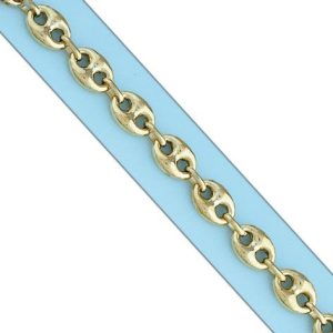 Pulsera hueca calabrote oro 18kl – 9mm