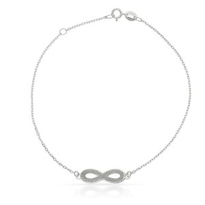 Pulsera oro blanco 18kl infinito