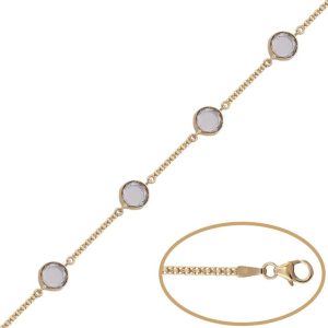 Pulsera oro 18kl bismark circonitas