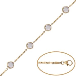 Pulsera oro 18kl piedra circonita