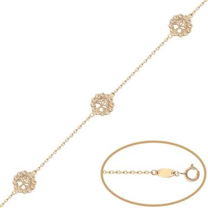 Pulsera oro 18kl arbol de la vida