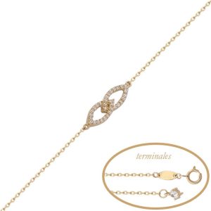 Pulsera oro 18kl circonitas