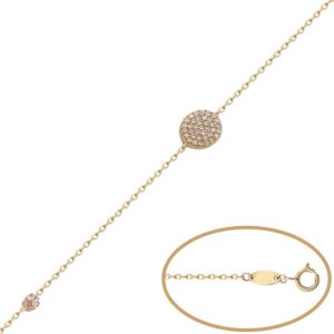 Pulsera oro 18kl circulo circonitas
