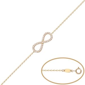 Pulsera oro 18kl infinito circonitas