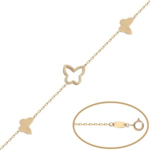 Pulsera oro 18kl – 3 mariposas
