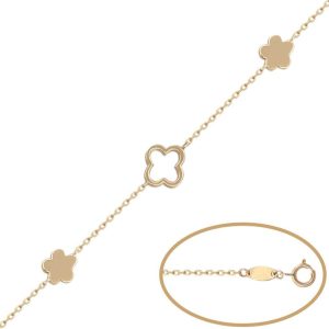 Pulsera oro 18kl – 3 flores