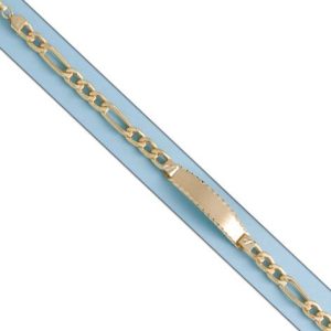 Pulsera oro 18kl 3×1 placa