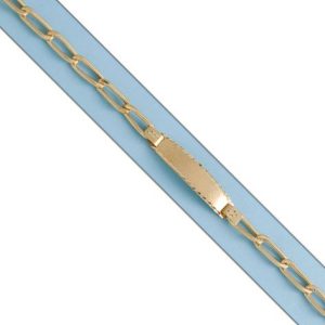 Pulsera oro 18kl figaro placa