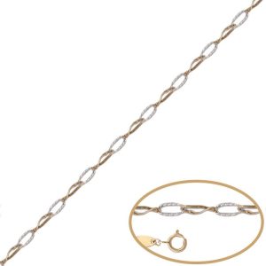 Pulsera oro 18kl bicolor