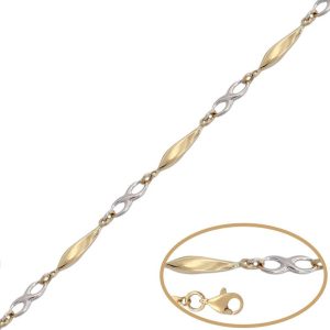 Pulsera oro 18kl bicolor infinitos