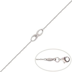 Pulsera oro blanco 18kl infinito