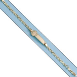 Pulsera oro 18kl oso ancla tallada