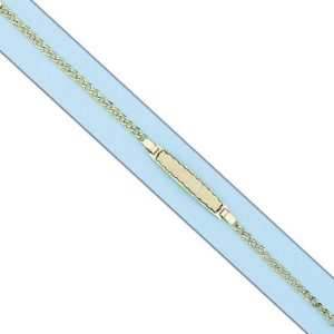 Pulsera oro 18kl oval plano placa