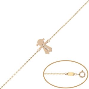 Pulsera oro 18kl niña + nombre