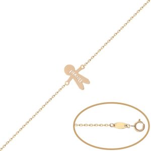 Pulsera oro 18kl niño + nombre