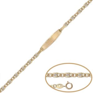 Pulsera oro 18kl circonitas – 12cm