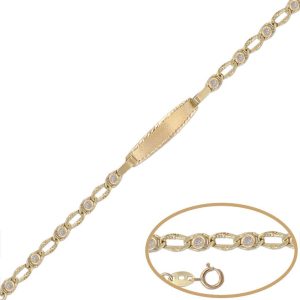 Pulsera oro 18kl circonitas – 12cm