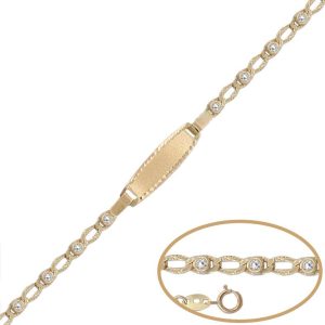 Pulsera oro 18kl circonitas – 14cm