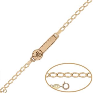 Pulsera oro 18kl chupete – 13cm