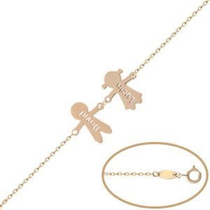Pulsera oro 18kl niños nombres