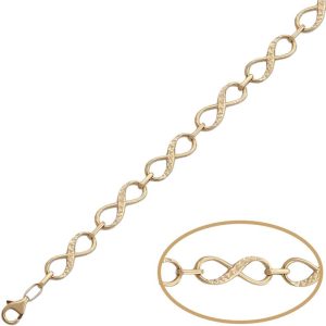 Pulsera oro 18kl tallada infinitos