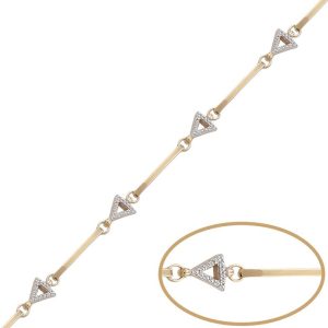 Pulsera oro 18kl circonitas