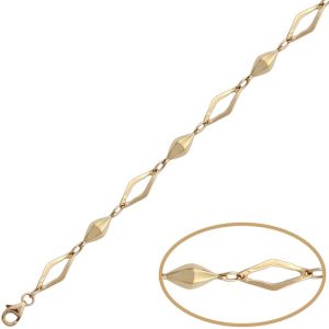 Pulsera oro 18kl rombos