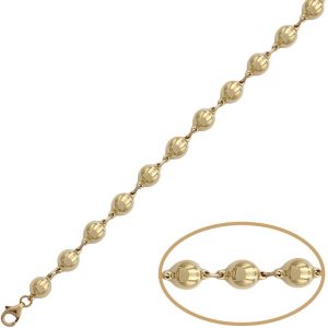 Pulsera oro 18kl bolas 6mm